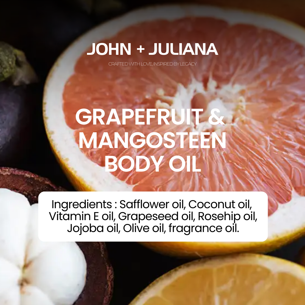 J + J | Scented Body Oil | Grapefruit & Mangosteen
