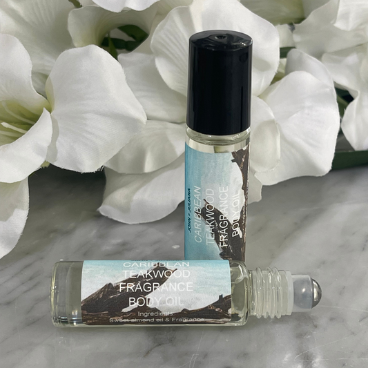 J+J Body Fragrance Roller | Caribbean Teakwood