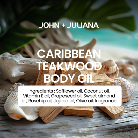 J + J | Scented Body Oil | Caribbean Teakwood